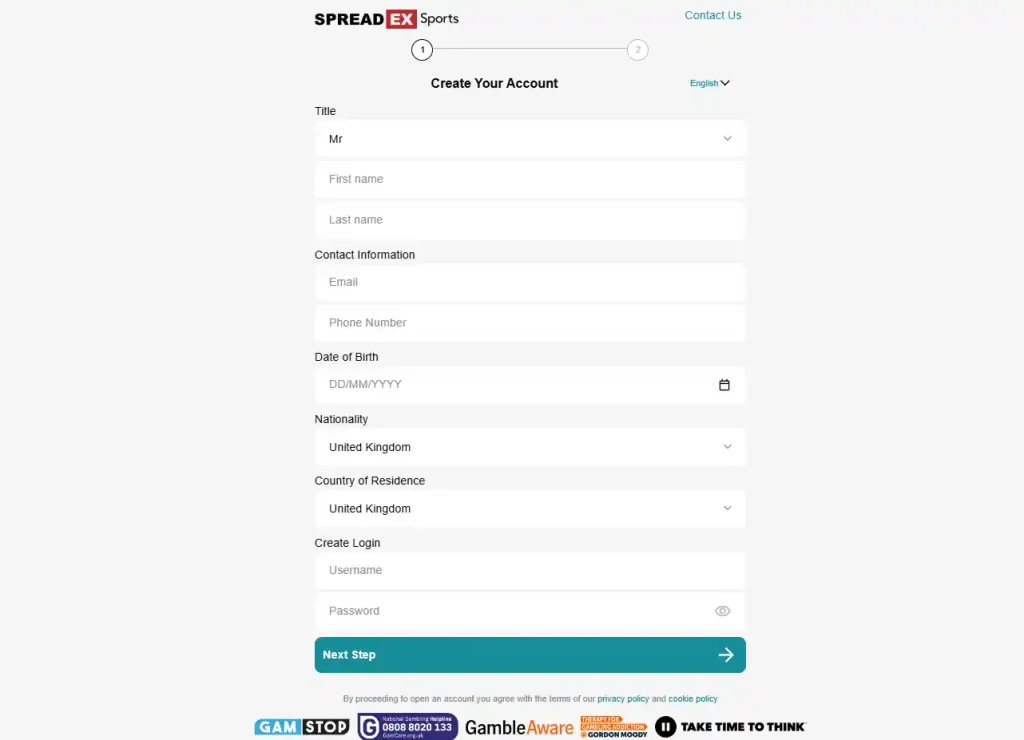 Current Spreadex Sports account or login area used for account access after the casino closure